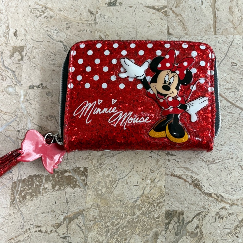 Disney Minnie Mouse Wallet Bow Charm Red